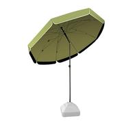 Adjustable 45° Garden Parasol 2m/2.4m/2.8m/3m | UV Protection Waterproof Outdoor Umbrella Sun Shade for Patio Balcony Beach (Green)