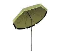 Adjustable 45° Garden Parasol 2m/2.4m/2.8m/3m | UV Protection Waterproof Outdoor Umbrella Sun Shade for Patio Balcony Beach (Green)