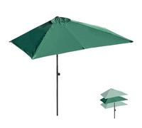 Adjustable 6.5ft 8ft 9ft Patio Umbrella - Rectangular Half Wall Outdoor Sunshade for Balcony Backyard & Patio - Durable Weather-Resistant Garden Parasol
