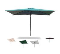 Adjustable 6.5x10 FT Patio Umbrella - Portable Outdoor Shade with Tilt Function Aluminum Pole Ideal for Decks Gardens Balconies - Brown Stylish Sun Protection