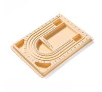 Adjustable Beading Design Tray for Necklace Bracelet Crafting Plastic Jewelry Making Tool with Secure Grooves Adjustable Bead Design Plate