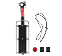 Adjustable Bike Cargo Rack - Rear Bike Rack con luz , Universal Bicycle | Cargo Carrier for Trunk Bags, Strong Metal Frame for Commuting, Touring, Grocery Runs and Daily Cycling Storage