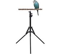 Adjustable Bird Perch Stand - Multi-Purpose Wood Metal Parrot Stand For