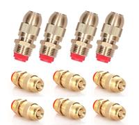 Adjustable Brass ist Nozzle with G1/2" ale Threaded Water Sprinkler, 360° Atomizer Nozzle for PCV Irrigation, drip System and Outdoor Plant Garden Terrace Brass 10pcs