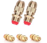 Adjustable Brass ist Nozzle with G1/2" ale Threaded Water Sprinkler, 360° Atomizer Nozzle for PCV Irrigation, drip System and Outdoor Plant Garden Terrace Brass 5pcs