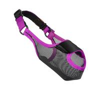 Adjustable Breathable Mesh Dog Muzzle Basket, Adorable Animals Grooming Muzzle, Front Opening Mouth Guard Small, Medium, Large Dogs, Soft Comfortable Fit for Training, Black