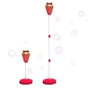 Adjustable Bubble Wand Machine, 46 Inch Foam Blower Toy, USB Rechargeable Kids Maker, Music Light Outdoor Party Toy, Standing Handheld Bubble Generator, Activity Device