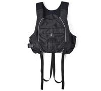 Adjustable Buoyancy Surfing Vest for Adults Men Women, Ripstop Nylon Water Safety Surfing Vest with Quick-Dry Foam Side Zipper for Kayaking Boating Fishing Water Sports Gear(Black)