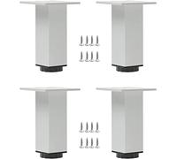 Adjustable Cabinet Feet,Thickened Square Sofa Leg,Simple Metal Support Aluminum Alloy Replacement Feet,Can Be Used for Sofas,Coffee Tables,Computer Dining Tables,Silver-35cm(13.8in)