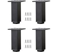 Adjustable Cabinet Feet,Thickened Square Sofa Leg,Simple Metal Support Aluminum Alloy Replacement Feet,Can Be Used for Sofas,Coffee Tables,Computer Dining Tables,Black-12cm(4.7in)