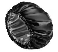 Adjustable - Cloth 32cm | Double Layer Hair Care Cap, Waterproof Shower Cap | Enlarged Black Sleep Caps For Camping Traveling Daily Home Hair Protection Use