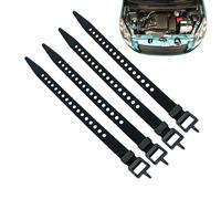 Adjustable Cord Ties - 4 Pack Silicona Cable Straps with Buckle | Reusable Fastening Tool for Camping Hiking Travel Outdoor Skiing Cargo Marine Luggage Sports Equipment