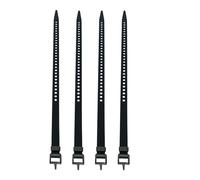 Adjustable Cord Ties - 4 Pack Silicona Cable Straps with Buckle | Reusable Fastening Tool for Camping Hiking Travel Outdoor Skiing Cargo Marine Luggage Sports Equipment