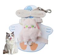 Adjustable Dog Harness, Lead Rope Traction Security Strap, Dogs Vest Harness with Plush Doll, Pets Backpack, Animal Walking Rope, Pet Supply, 7.87x10.24in, Pink White Blue Yellow