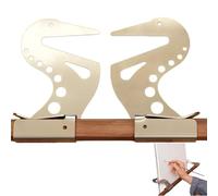 Adjustable Easel Hand Rest Support Bar, Artist Hand Support Bridge Metal Wrist Rest Stand with Self-Locking System, Adjustable Height & Angle for Painting, Drawing, Sketching