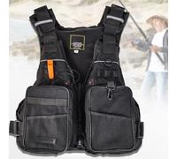 Adjustable Fly Fishing Life Vest for Adults Men Women One Size, High Buoyancy Safety with Breathable Mesh, Comfort Fit for Kayaking Sailing Surfing Fishing Water Sports(Black)