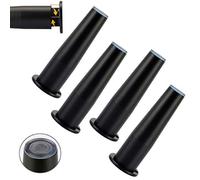 Adjustable Furniture Legs Set of 4 Metal Heavy Duty Cylindrical Cabinet Foot, Furniture Support Leg with Rubber Pads, for Chair Table Sofa Couch Bed DIY Replacement Feet(black8cm/3.1in)