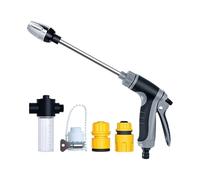 Adjustable Garden Hose, High Pressure Nozzle, 8 Inch Spray Nozzle with Control, Watering Sprayer, Outdoor Hose Tool with Durable Grip, Lawn Yard Accessory for Gardening Car Wash Plants