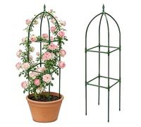 Adjustable Garden Obelisk Stakes - 130cm Vertical Climbing Plant Trellis, Metal Garden Trellis Stand | Obelisk Stakes for Balcony, Outdoor, Wedding, Privacy, Vegetable, Flower, Fruit, Climbing Support