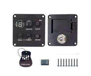 Adjustable Guitar Preamp, Guitar Pickup Volume Control, High-Fidelity Pickup System, Equalizer Pickup Tuner For Guitar Musical Instrument Accessories Acoustic Guitar, 18x12x5cm/7.09x4.72x1.97 Inch