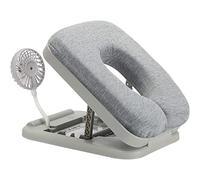 Adjustable Headrest And Face Cushion, Travel Pillow - Sleep Facing Down, Memory Foam, Ideal For Airplane, Train, Car, Neck And Head Support, Ultra Portable (Grey), LJJY-KK