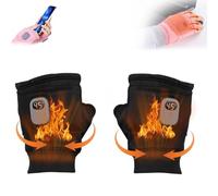 Adjustable Heated Gloves for Women, Rechargeable Portable Heating Gloves, Heated Fingerless Gloves,3 Speed Adjustable Heating Gloves Warm Riding Gloves Sports Skiing Gloves (black)
