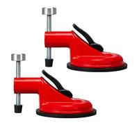 Adjustable Height Setter, Adjustable Vacuum Suction Clamp Set, Floor Gap Fixer Tool, with Heavy-Duty Rubber Suction Cups, for Stone Slab Installation & Repair (red)