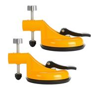 Adjustable Height Setter, Adjustable Vacuum Suction Clamp Set, Floor Gap Fixer Tool, with Heavy-Duty Rubber Suction Cups, for Stone Slab Installation & Repair (yellow)