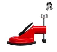 Adjustable Height Setter - Professional Countertop Leveling Tool, Adjustable Vacuum Suction Clamp Set, Stainless Steel Plate And Knob, for Granite, Marble, Quartz Slabs (1PCS-Red)