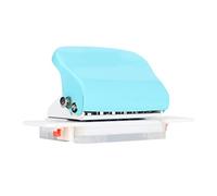 Adjustable Hole Punch Green Manual Office Home Universal A4 Paper Punching Machines for Office School DIY Binding Iron Plastic 5x6.9x6.1cm