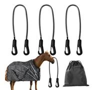 Adjustable Horse Blanket Straps, Elastic Tail Strap with Double Ended Clips, Comfortable Animal Sheet Fixing Belt, Durable Horse Blanket Fix Tie for Outdoor, Home, or Zoo Use
