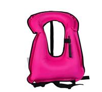 Adjustable Inflatable Kayaking Jacket for Adults, Portable Safety Vest for Men Women, High Buoyancy Aid Snorkeling Swimming Kayaking Boating Water Sports Activities Gear(Pink)