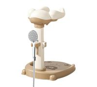 Adjustable Kid Shower Stand, Anti Slip Standing Support, 12-Inch Extendable Holder with Vacuum Suction, High Strength Reinforced Polymer Design with Style Bathroom for Home and Travel