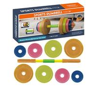 Adjustable Kids Workout Barbell - Fillable Dumbbell Weights Set, Active Play Ejercise Equipment, Body Movement Training Toy, Lightweight Fitness Mimicry Gear, Rugged Backyard Strength Tool | For Kids
