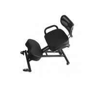 Adjustable Kneeling Chair with Breathable Backrest and Leather Seat