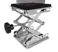 Adjustable Lab Jack - Scientific Equipment Lifting Stand | Aluminum Frame with Rack Mechanism, Non Slip Base, Precision Elevation for Laboratory, Photography 3.93x3.93 in