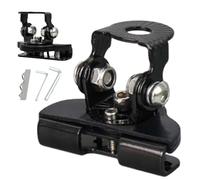 Adjustable LED Light Bar Mounting Brackets - Hood Work Lamp Fixing Kit | Heavy Duty Iron Construction in Silver Black, Universal Vehicle Accessory for Cars Trucks Lighting Night Driving