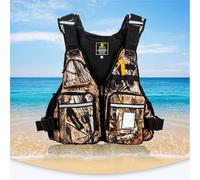 Adjustable Life Vest for Fly Fishing with High Buoyancy, Breathable Mesh and Multiple Pockets for Adults Men Women, Ideal for Kayaking, Paddle Boarding, Snorkeling, Fishing(Gris)