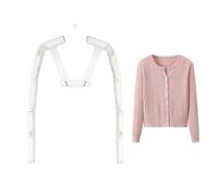 Adjustable Mannequin Hangers, Wall Mount Photography Hanging Dress Form, Deformable Acrylic Long Sleeves Clothes Rack, for Shirts Skirts T-Shirts and More Clothing/Boutique