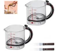 Adjustable Measuring Cup - Multi-Functional Up Cup Measuring Cup, With Handle Base & Scraper-Style Seal Base, Space-Saving Easy To Clean For Cooking And & Ingredients (2)