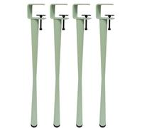 Adjustable Metal Leg No Punching Table Clamp Legs F-Shape Coffee Table Leg with 4pcs Foot Pads, DIY Furniture Dining Desk Console Feet for Various Shapes of Table Boards,Green,76cm(30in)