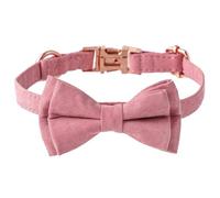Adjustable Metal Snap Collar with Detachable Bow Tie Suitable for Cats and Puppies