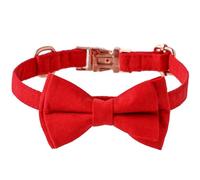 Adjustable Metal Snap Collar with Detachable Bow Tie Suitable for Cats and Puppies