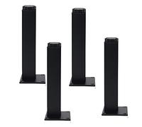 Adjustable Metal Square Table Legs,Sofa Legs,Bathroom Cabinet Support Legs,Kitchen Wardrobe Feet,for TV Cabinets,Bedside,with Screws,4 Pieces, 150mm/5.9in,Black