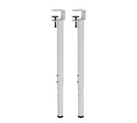 Adjustable Metal Table Legs,F-Shape Dining Desk Legs,Table Clamp Legs,Telescopic Coffee Table Legs,for DIY Coffee Table Furniture Console,No Punching Design (White)