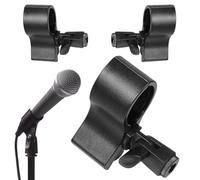 Adjustable Microphone Clamp, 3 Pack Mount, Flexible Stand Holder, Secure Grip Durabled Design for Church, Studio, Recording, Video Production, Sports, Pc, 3.94x3.35x2.17 Inches
