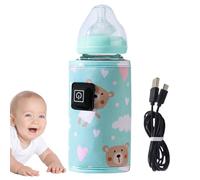 Adjustable Milk Bottle Warmer - Portable 3-Temp Heating Device, Quick Warm Travel Accessory | Protective Lightweight Sleeve for On-the-Go Perfect Outdoor Adventures, Road Trips, bby Feeding, Nursery
