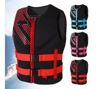 Adjustable Neoprene Swimming Vest for Adults Men Women, Lightweight Buoyancy Vest Breathable Foam for Kayaking Fishing Boating Swimming Paddle Boarding Surfing Water Sports(Red,S)