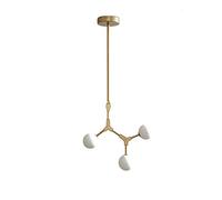Adjustable Nordic Chandelier 6 Mid Century Pendant Lighting Iron Ceiling Fixture for Kitchen Dining Room Living Room,Gold,8 Light Fixture(Gold,3 Lights)
