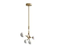 Adjustable Nordic Chandelier 6 Mid Century Pendant Lighting Iron Ceiling Fixture for Kitchen Dining Room Living Room,Gold,8 Light Fixture(Gold,4 Lights)